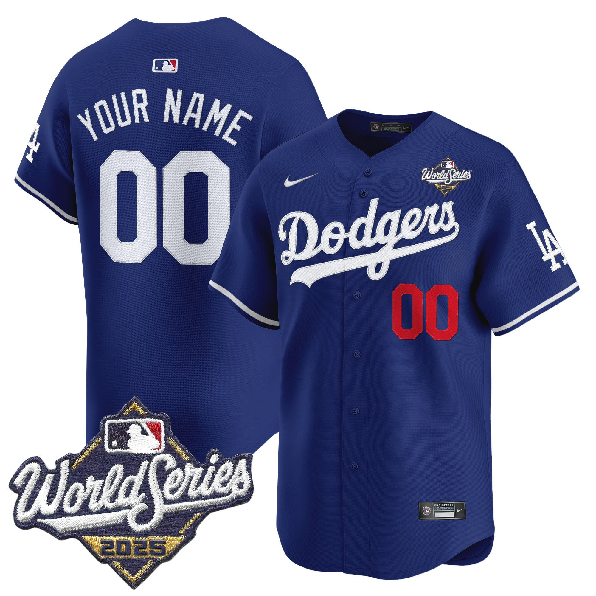 Los Angeles Dodgers baseball jersey 2025 World Series men women youth white blue gray home and away limited edition customized jersey