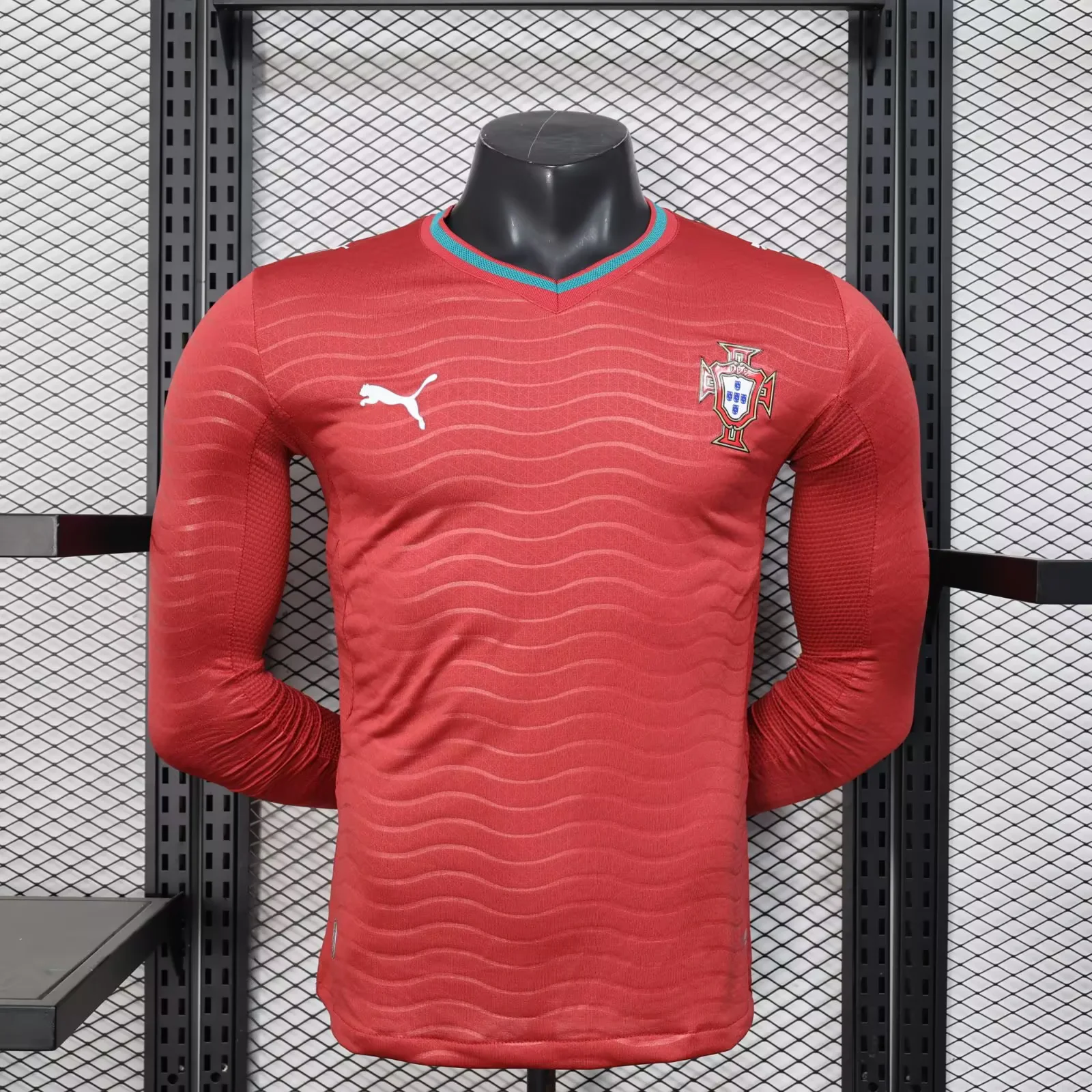 Player Version Portugal 2026 Home Red Jersey Long Sleeves S-4XL