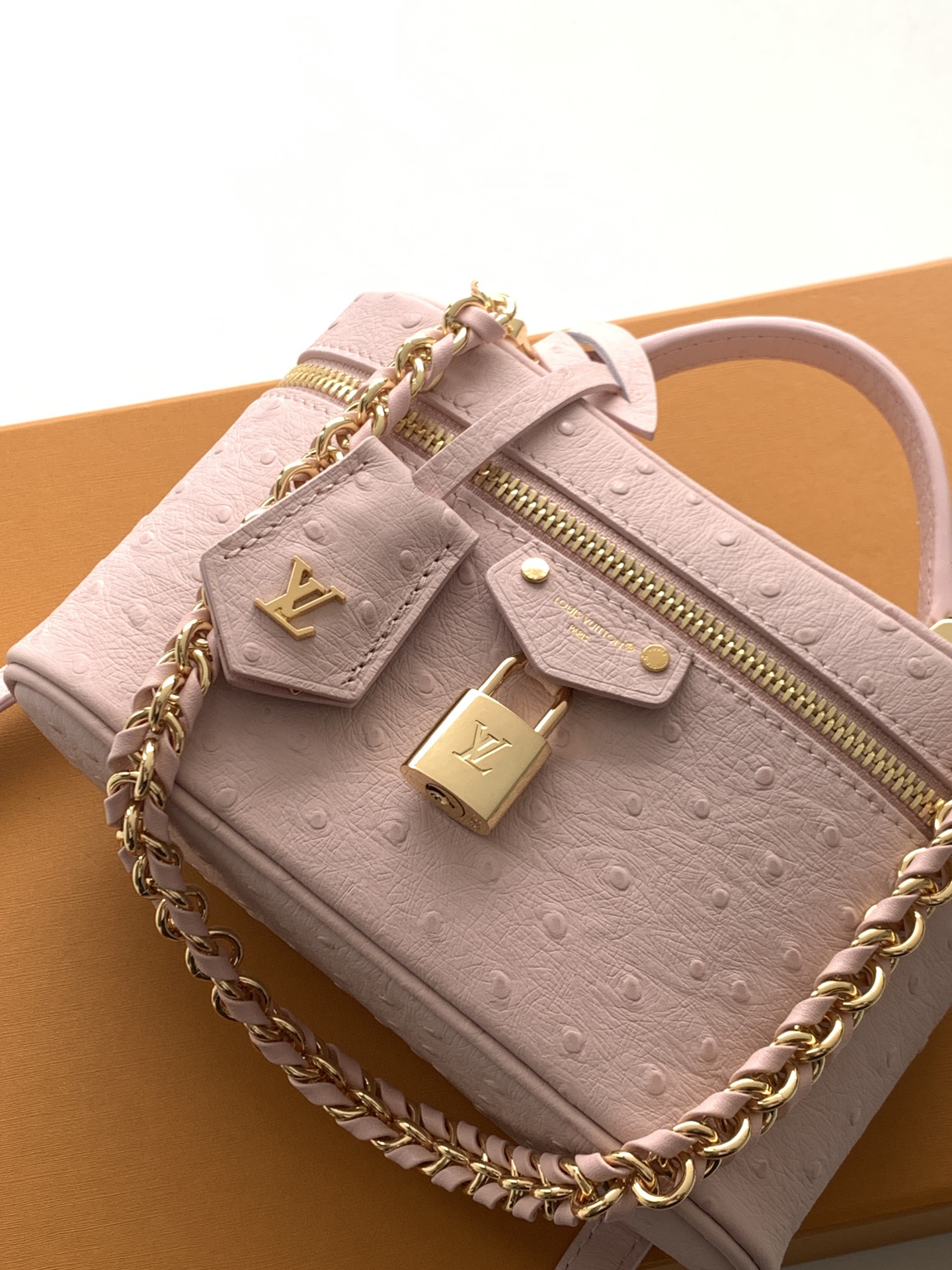 Louis Vuitton ostrich patterned Vanity Chain Pouch handbag