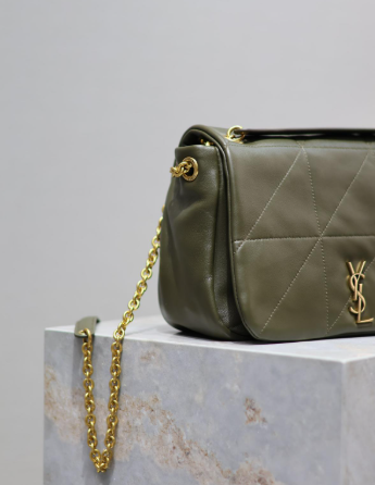 Saint Laurent YSL Green sheepskin crossbody bag