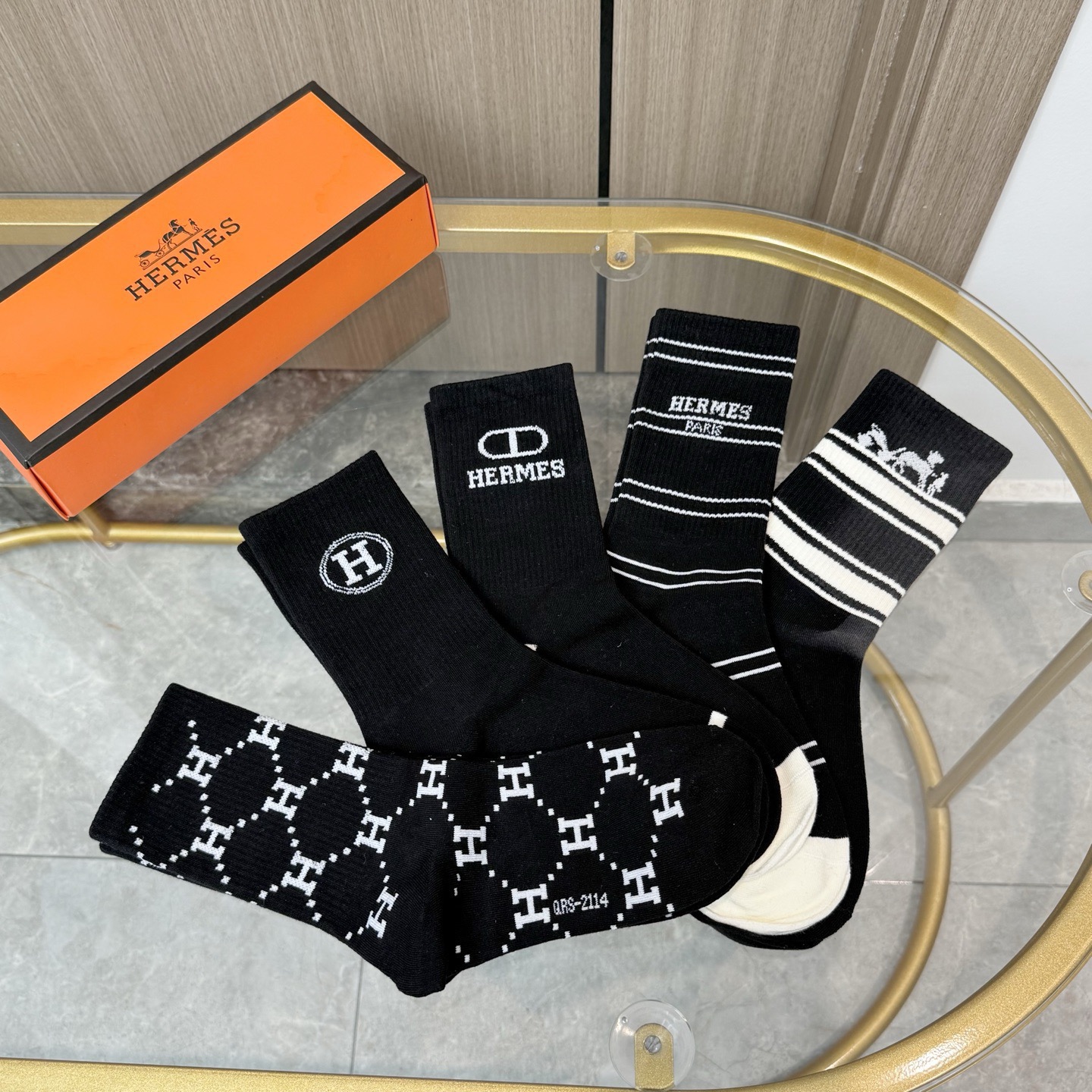 Hermes Wool Socks ( 5 pairs)