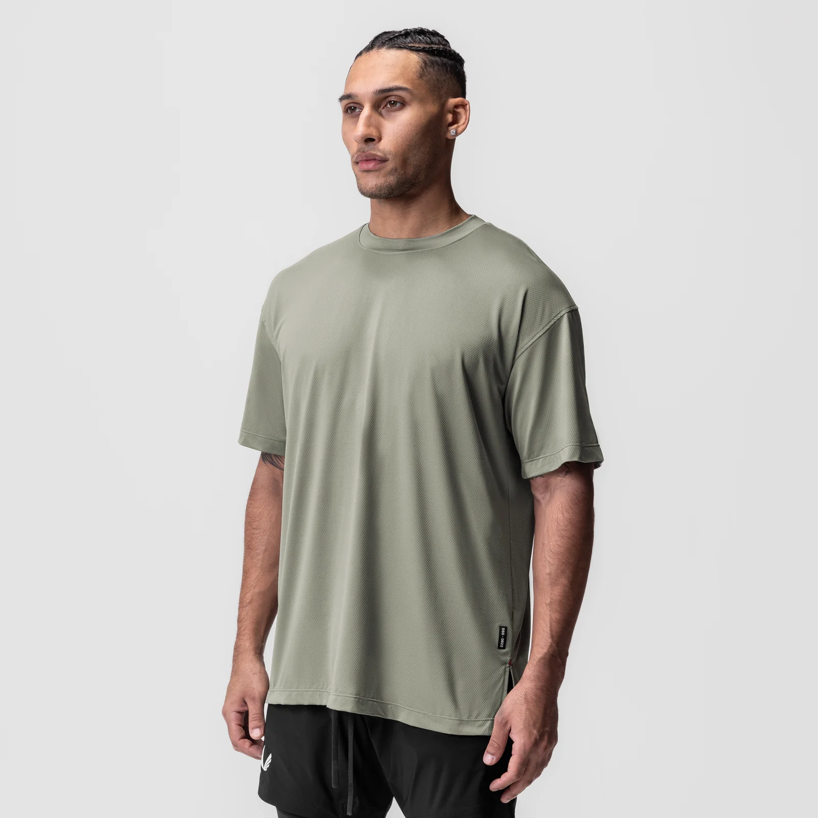 0822. AeroSilver Oversized Tee - Sage