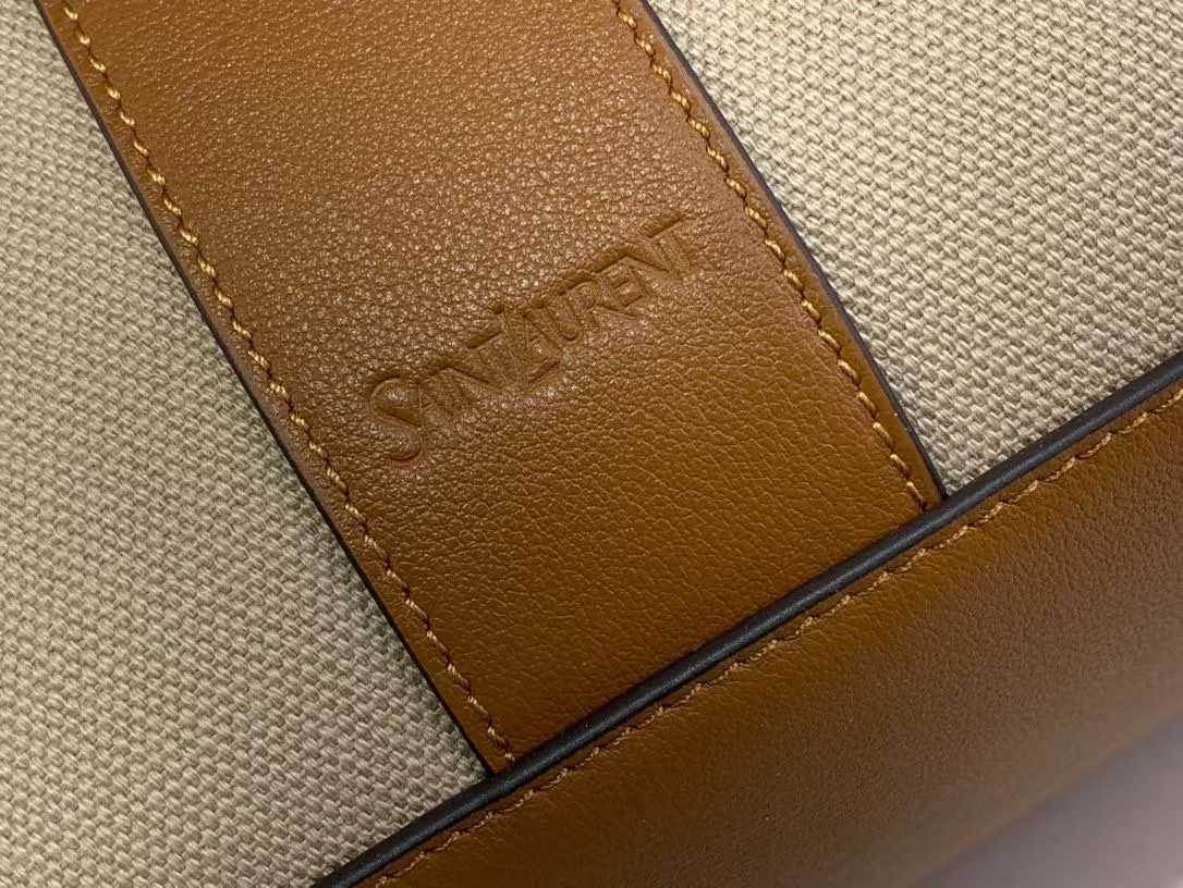 Saint Laurent  Bags Y leather and canvas tote bag