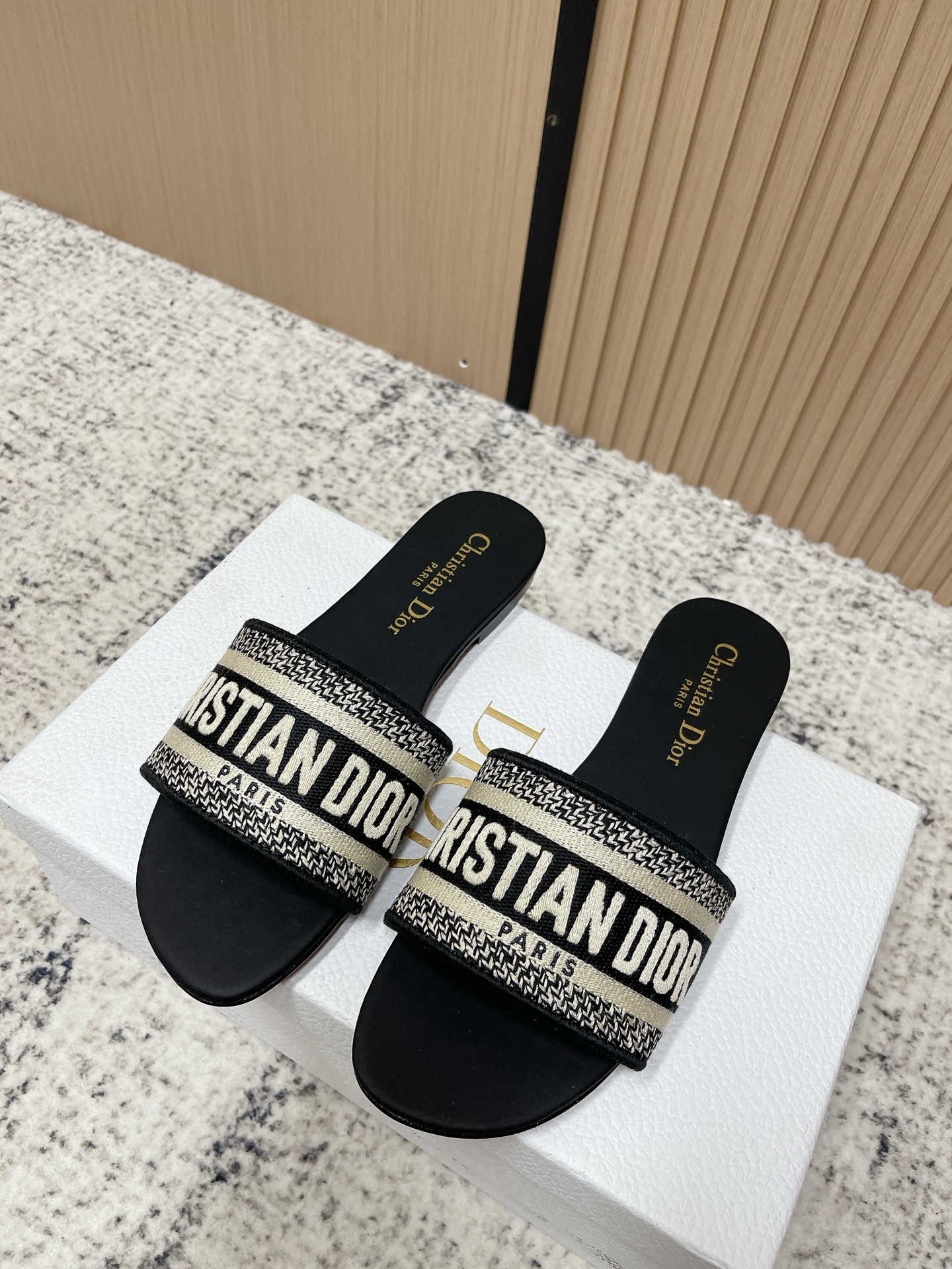 Women' Dior Classic Dway Flat Slide