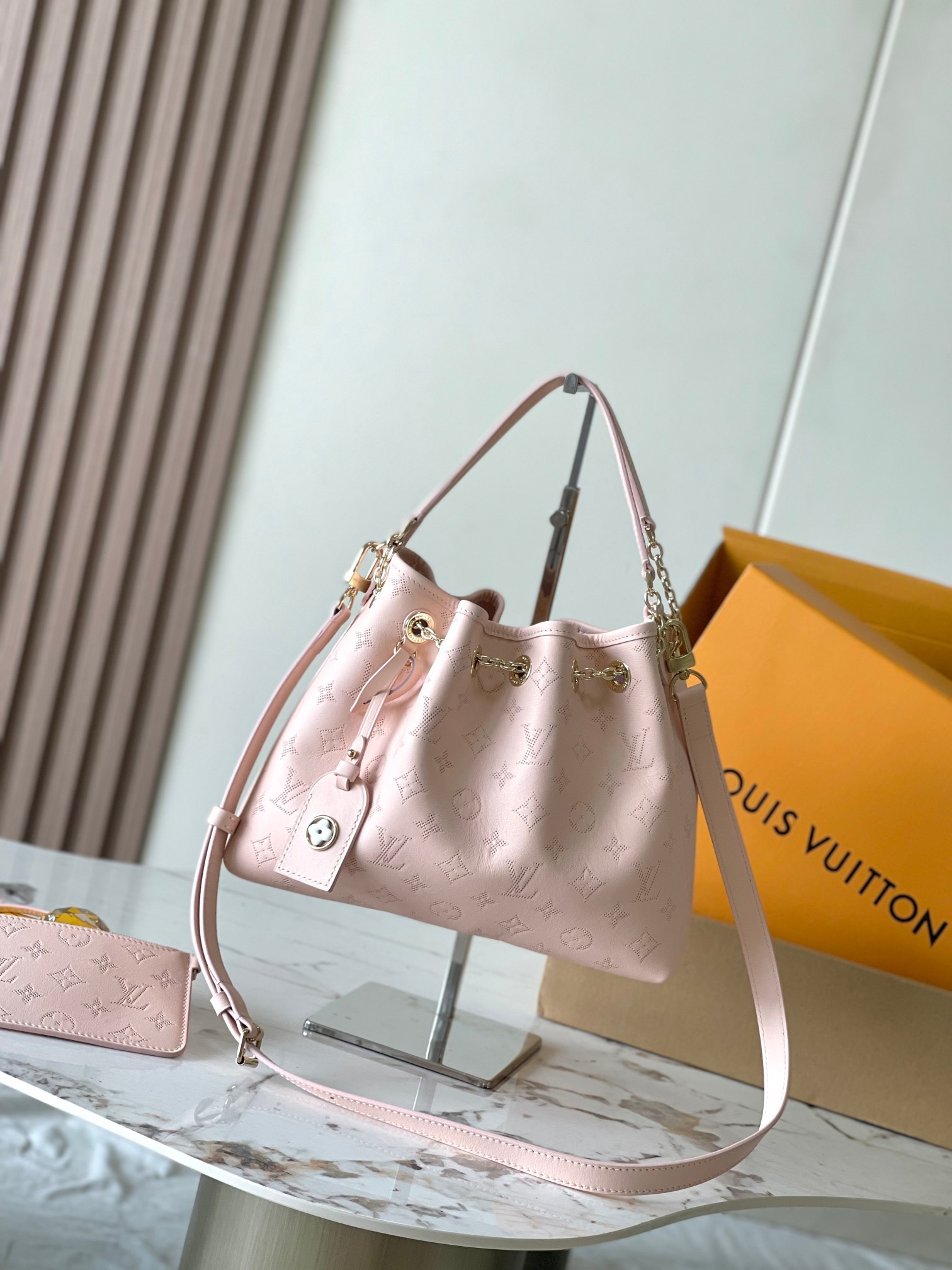 Louis Vuitton LV Embossed Tote Bag Chain Bag