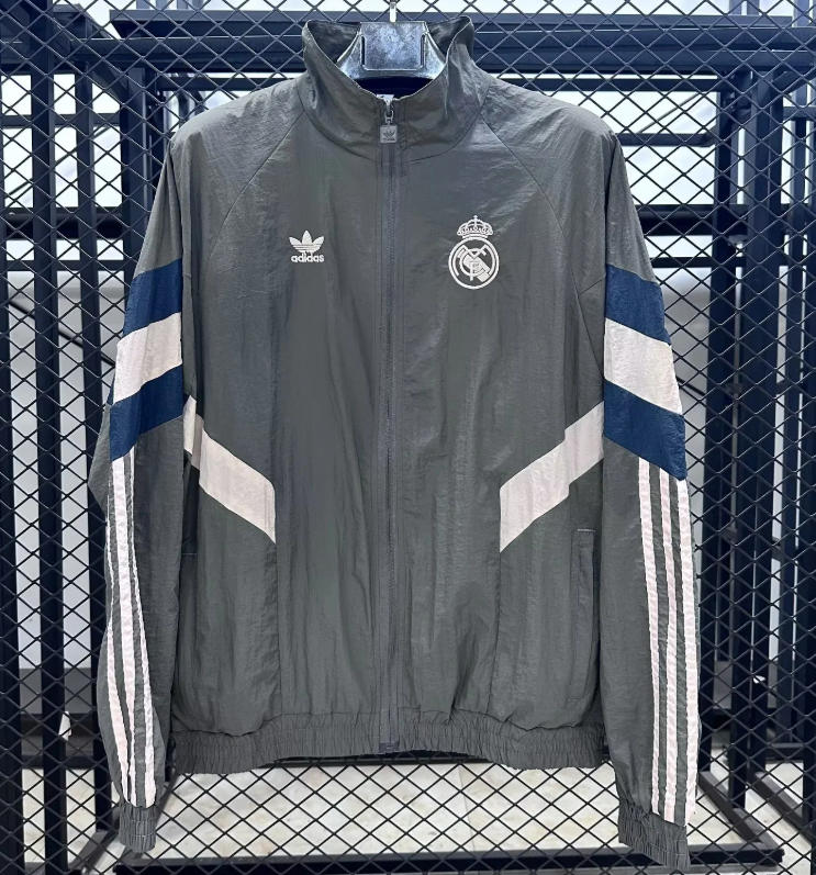 Retro Real Madrid trench coat S-2xL