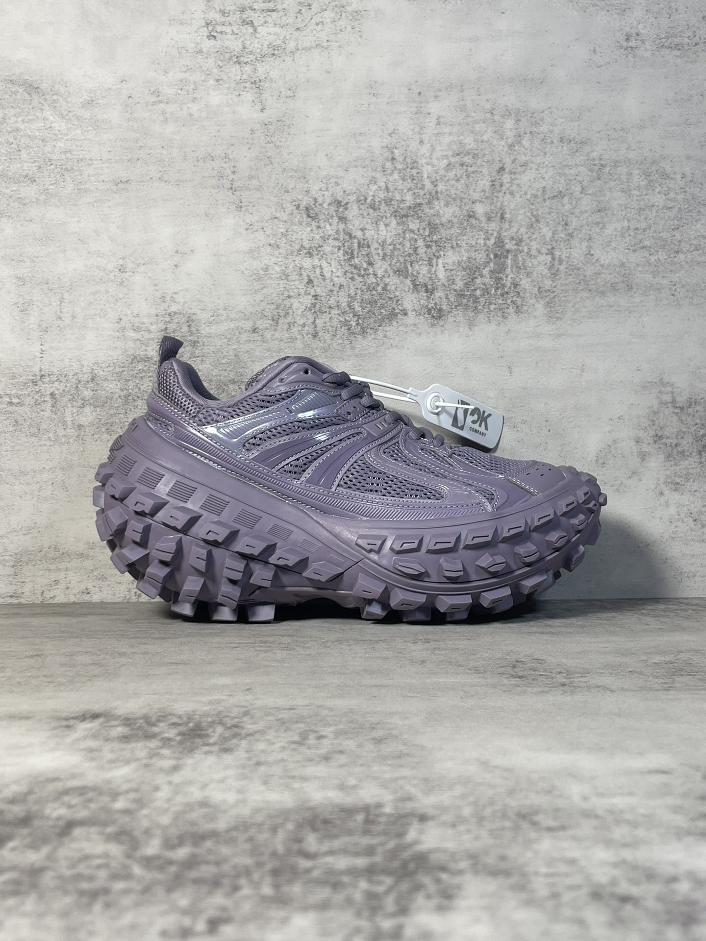 Balenciaga Bouncer Defender Faded Purple Mesh Nylon Rounded Chunky Tire Sole Sneakers - KAIROO