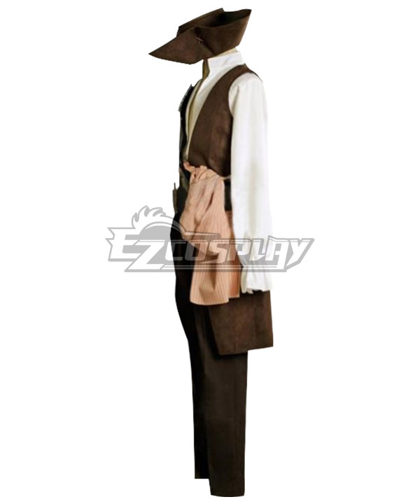 Pirates of the Caribbean Captain Jack Sparrow Halloween Cosplay Costume - C Edition