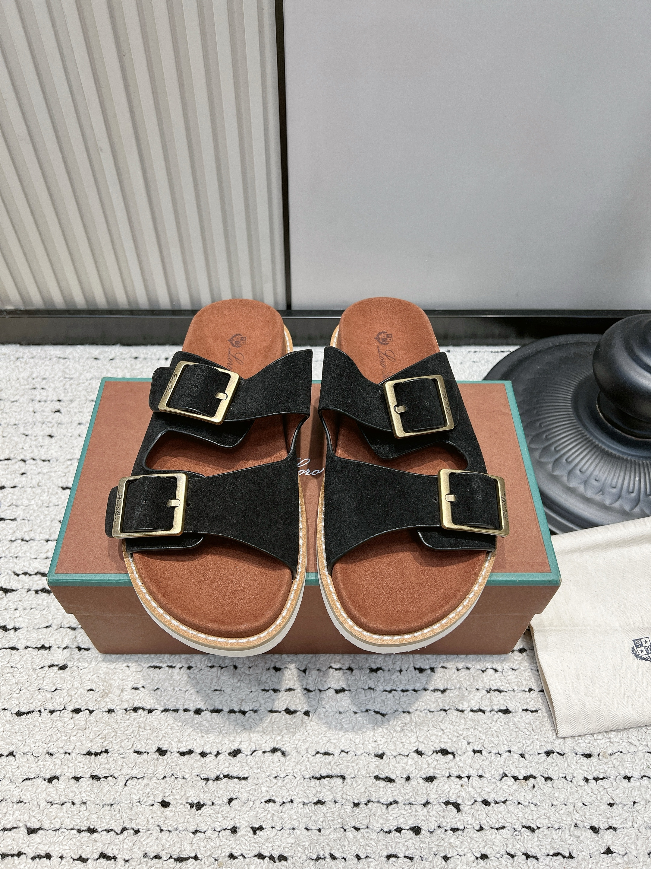 Loro Piana Men's Suede Sandal