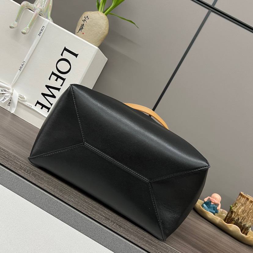 Loewe Puzzle Fold Tote in shiny calfskin Medium Color-Block