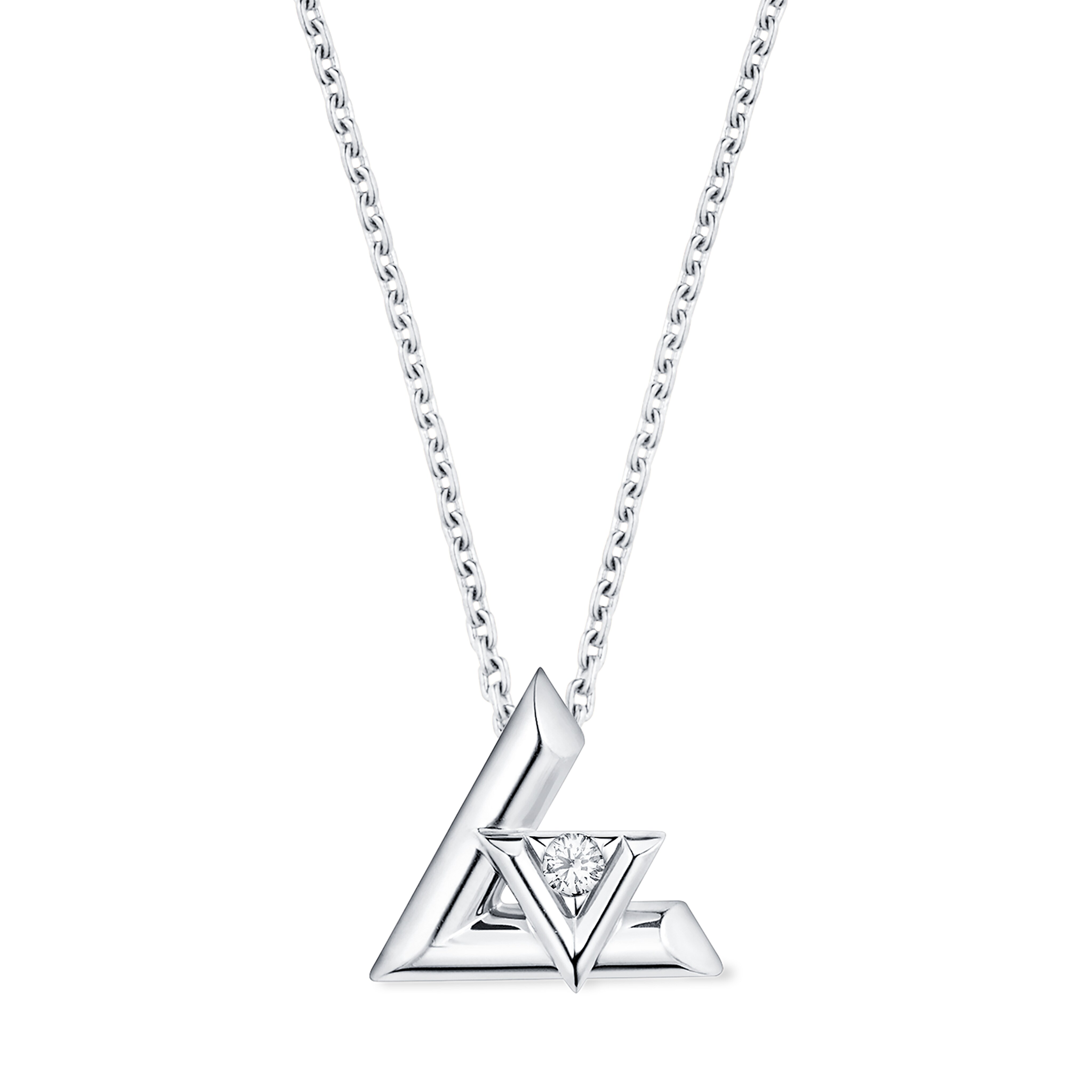 ペンダント LV ヴォルト ワン GM（ホワイトゴールド×ダイヤモンド）