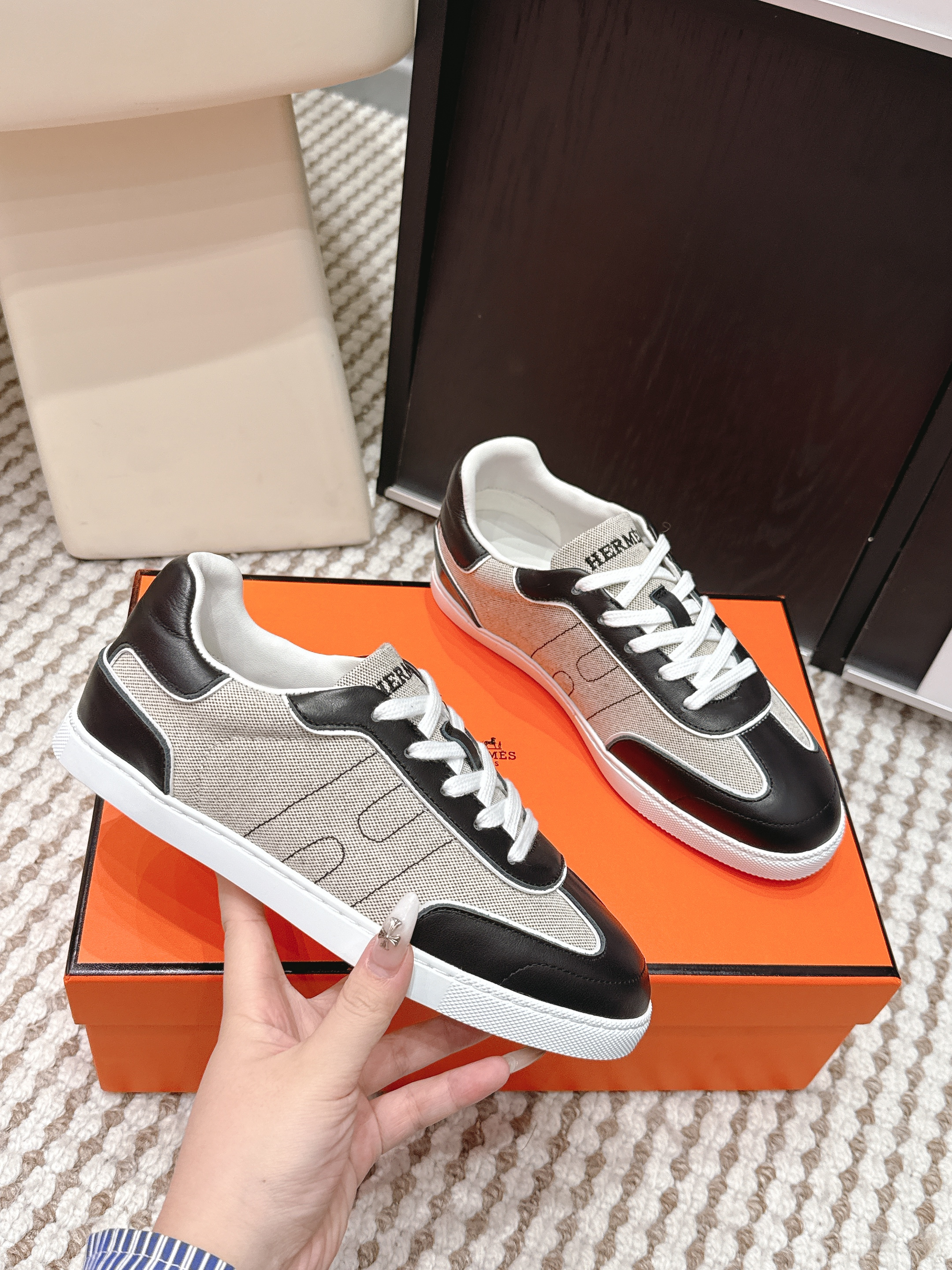 Hermes Unisex Match Sneaker