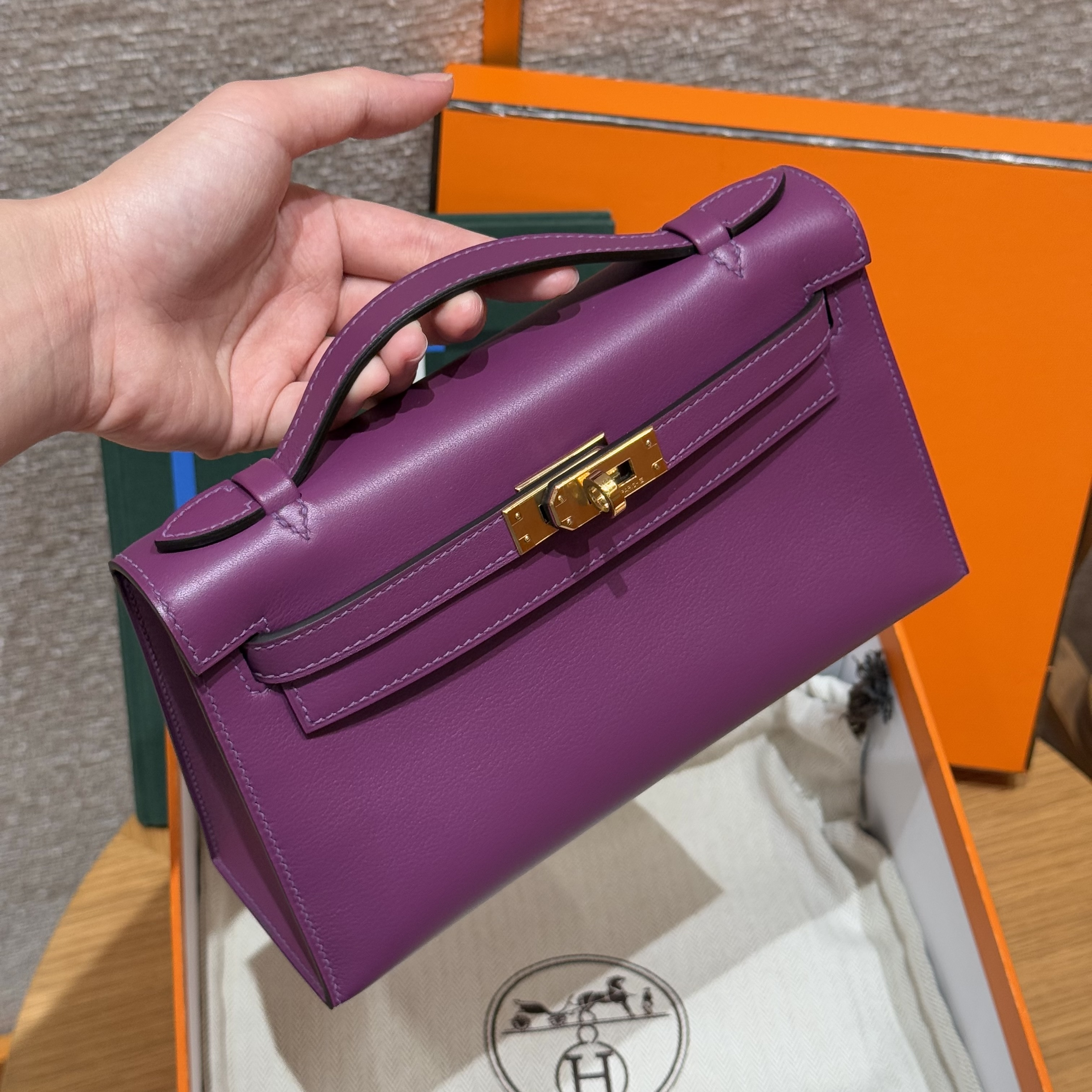 Hermes AnemoneSwift Kelly Pochette