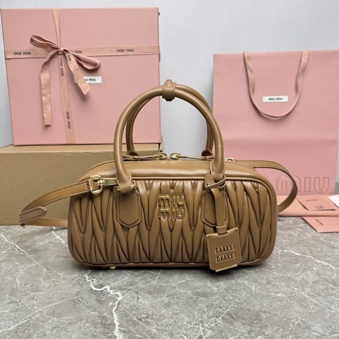 Miumiu Arcadie matelassé nappa leather bag