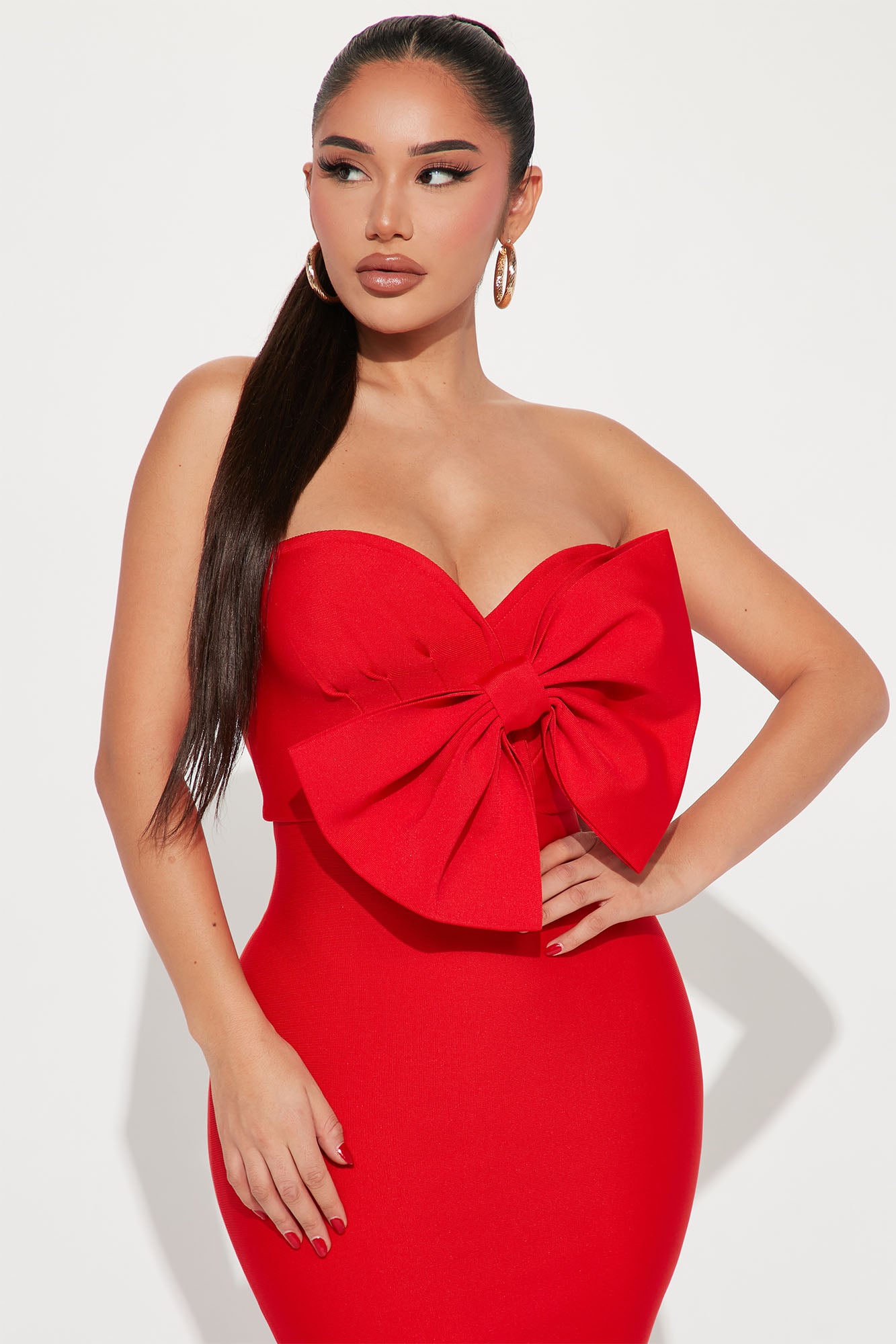 Hana Bandage Mini Dress - Red
