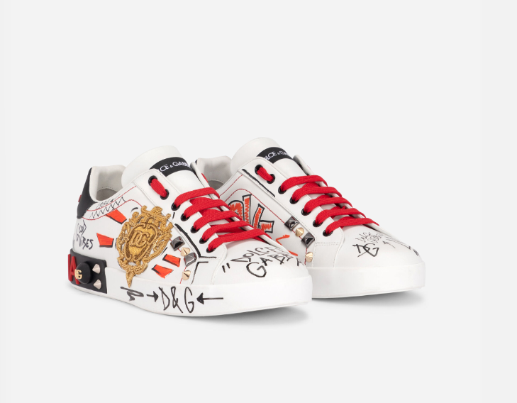 D&G Unisex Leather Sneakers