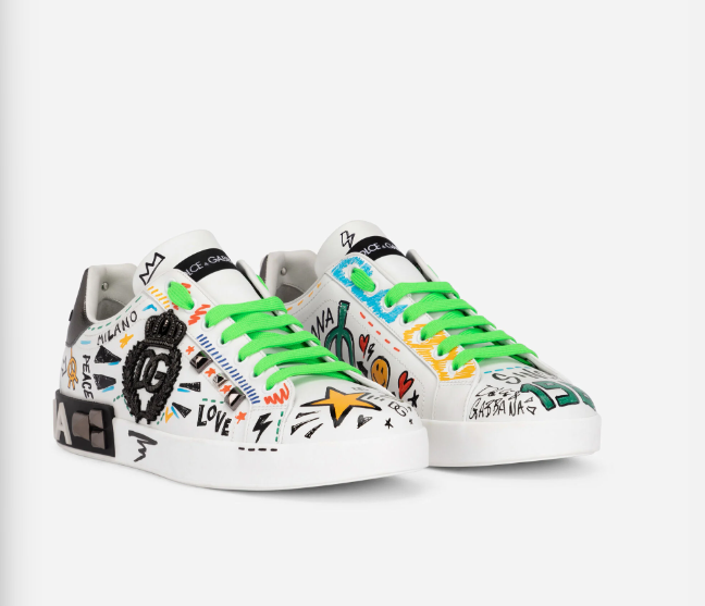 D&G Unisex Leather Sneakers