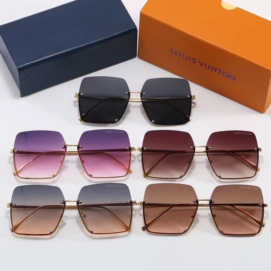 Louis Vuitton LV Logo Rimless Sunglasses Top quality - KAIROO
