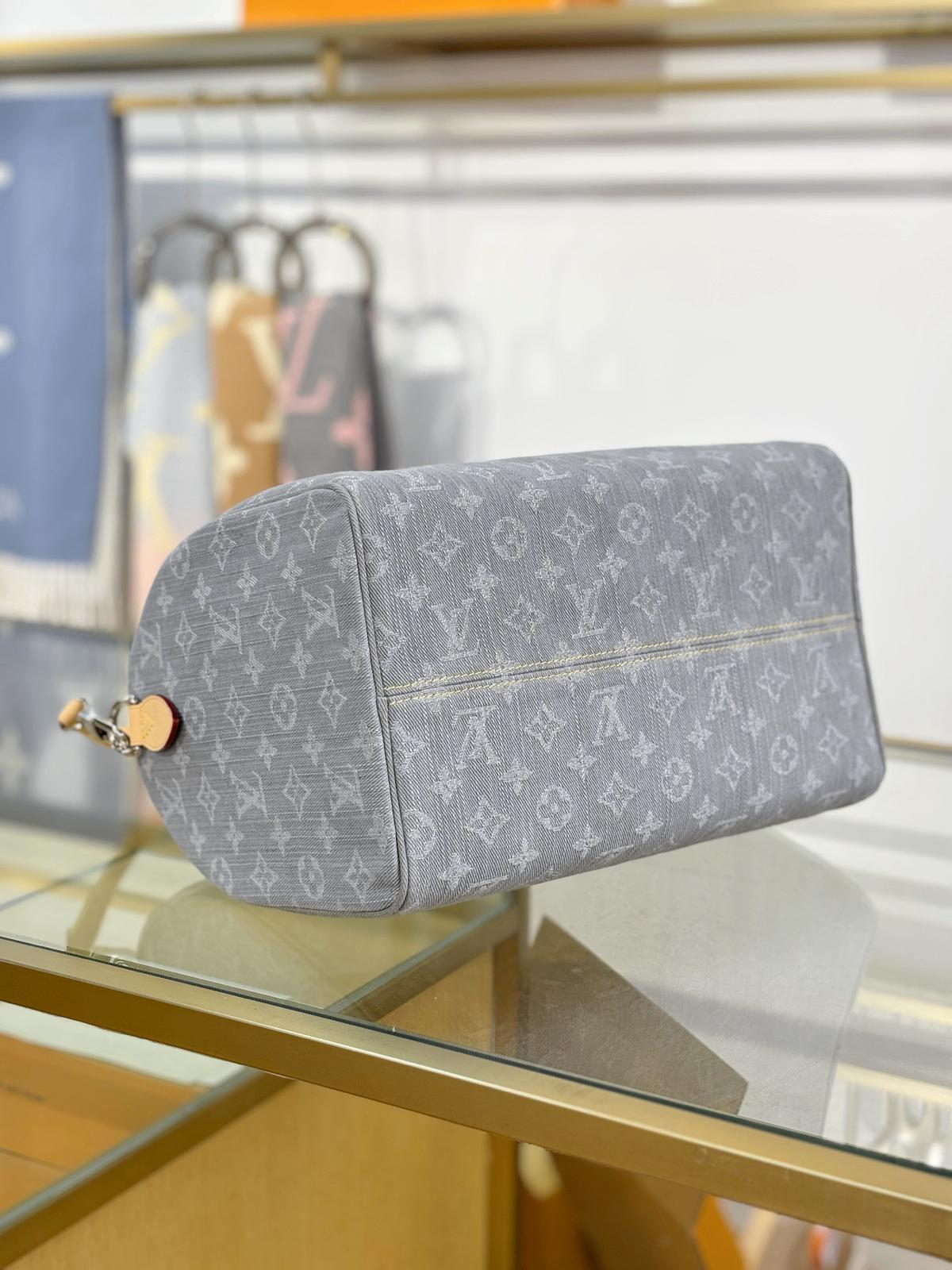 Louis Vuitton LV denim soft speedy 30 monogram bags