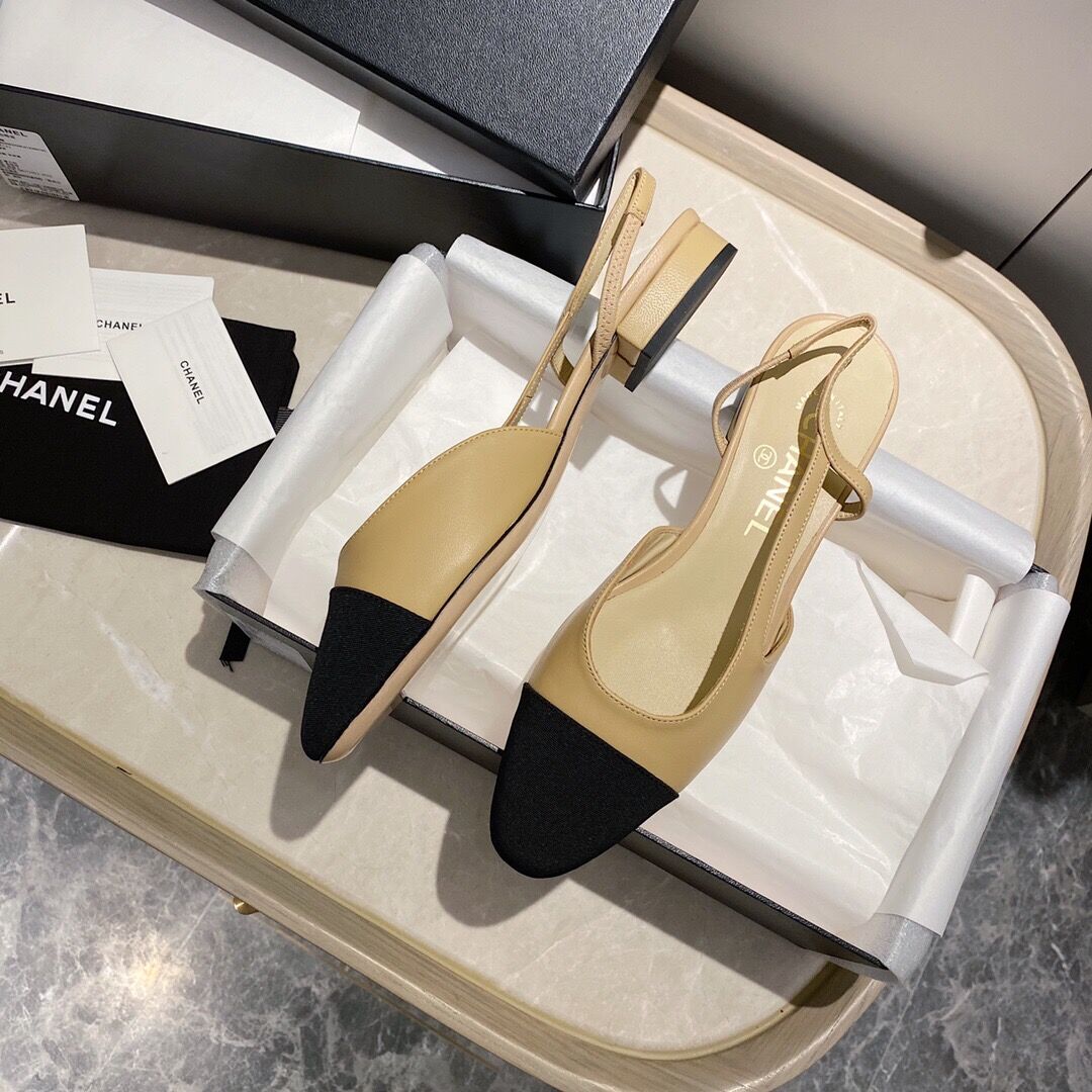 Chanel Leather Slingback