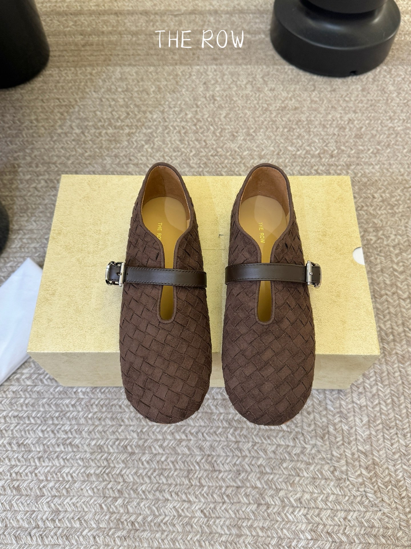 The Row Suede Ballet Flat