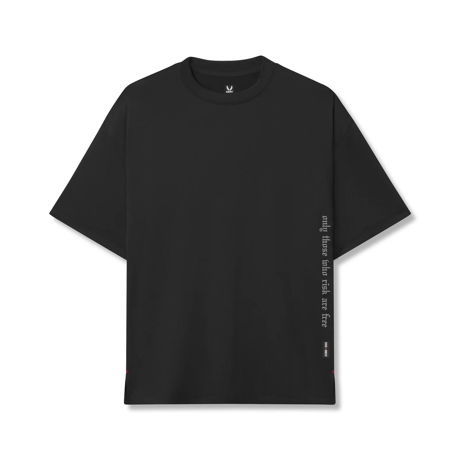 0822. AeroSilver Oversized Tee - Black 