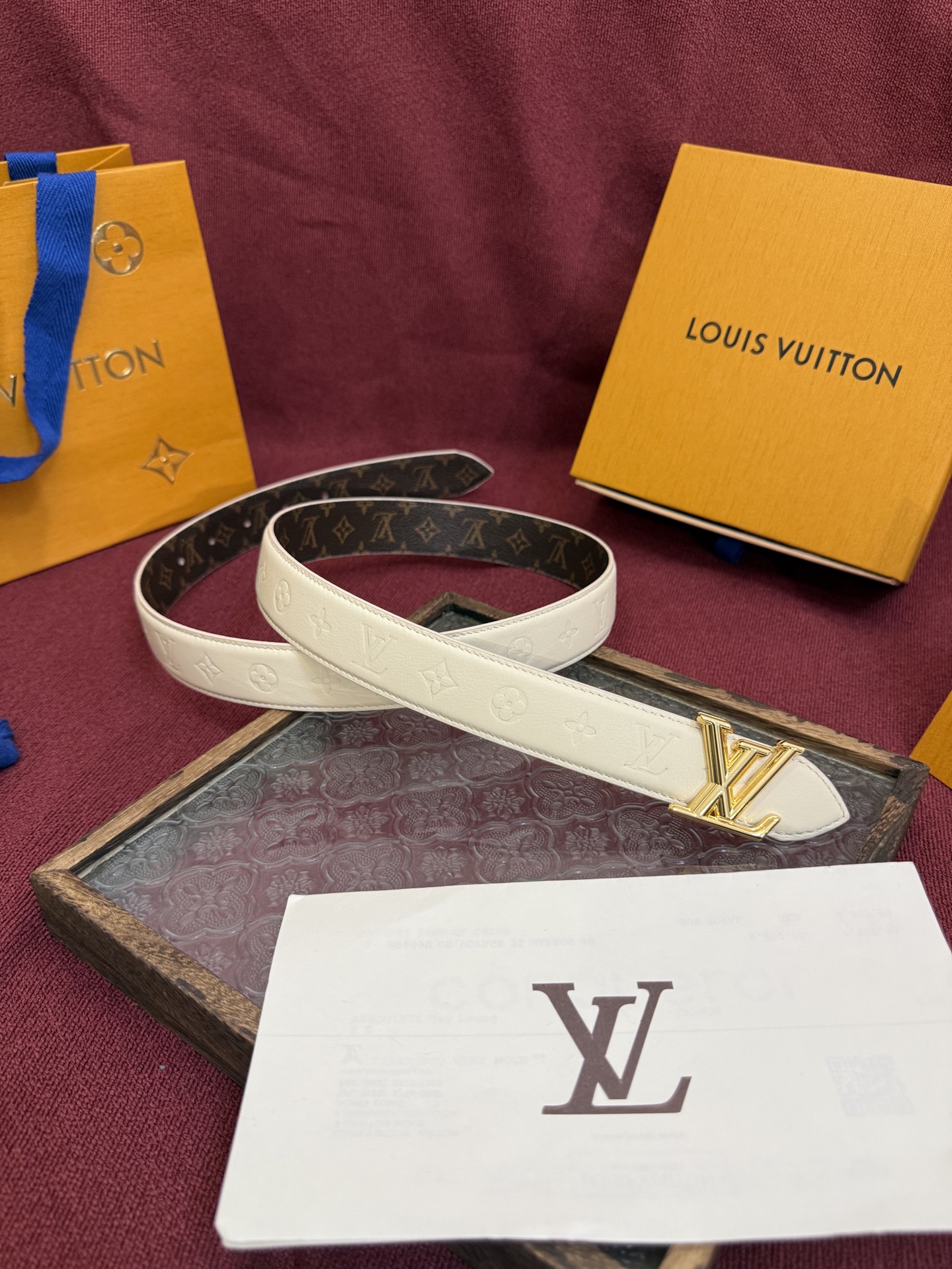 LV Initial Reversible Belt 3.0cm