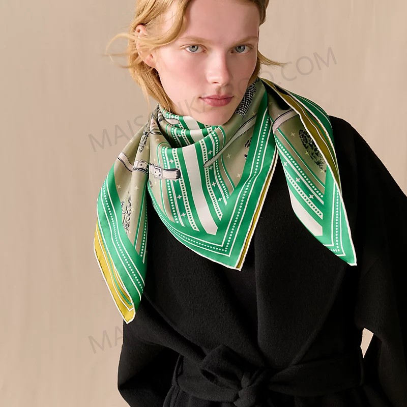 Hermes Les Couvertures des Chevaux Double‑Sided Square Scarf - KAIROO