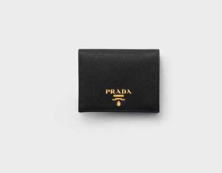 Prada Small Saffiano Wallet-Black