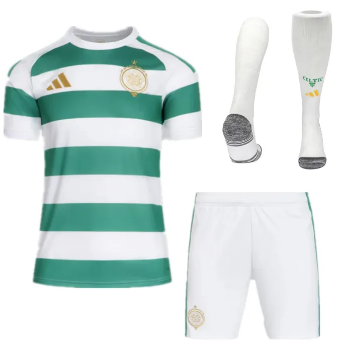 Kids Celtic Home Jersey Suit & Socks 26/27 | Soc Jersey - Premium Football Jersey