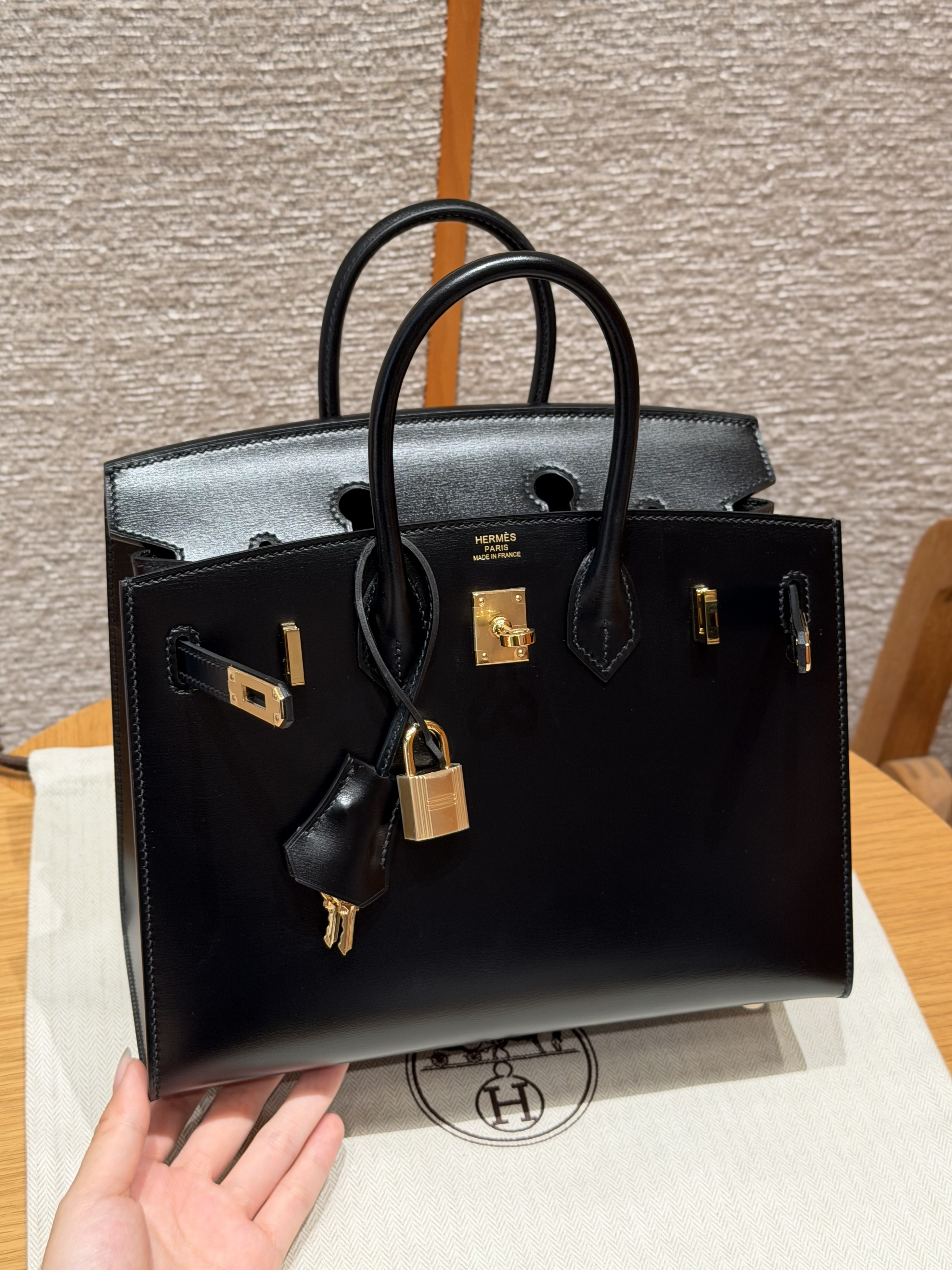 Hermes Black Box Birkin 25 Bag