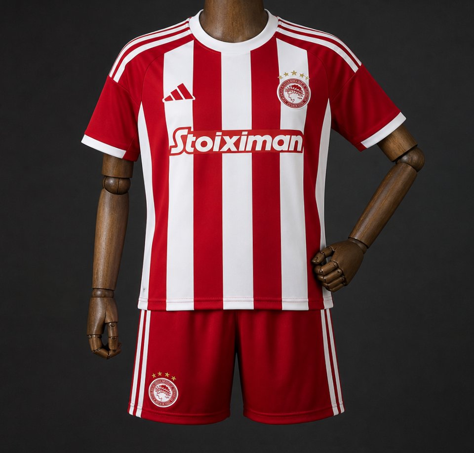 26/27 Kids Olympiacos Home Jersey 16-28 - musan