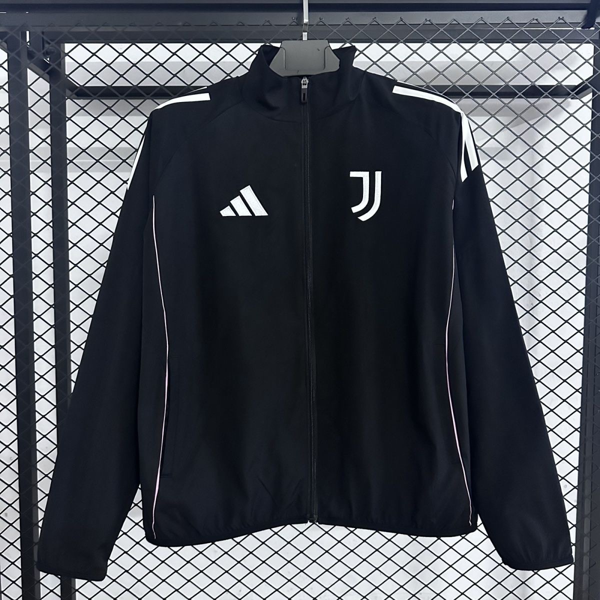 2526 Juventus - Black Waterproof Training Jacket R1046 S-2XL