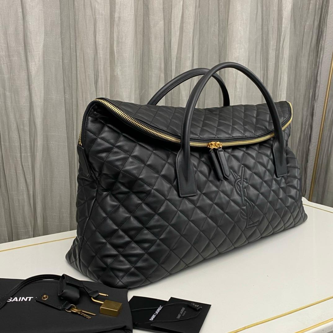 Saint Laurent YSL Giant Travel Bag in Smooth Quilted Leather