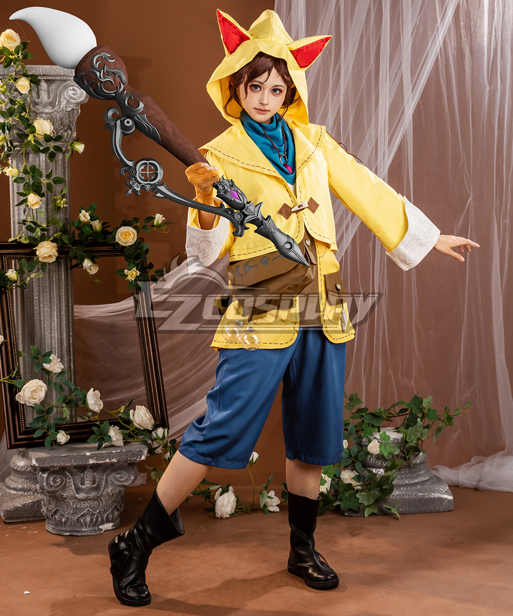 Final Fantasy XIV Krile Mayer Baldesion Yellow Cosplay Costume