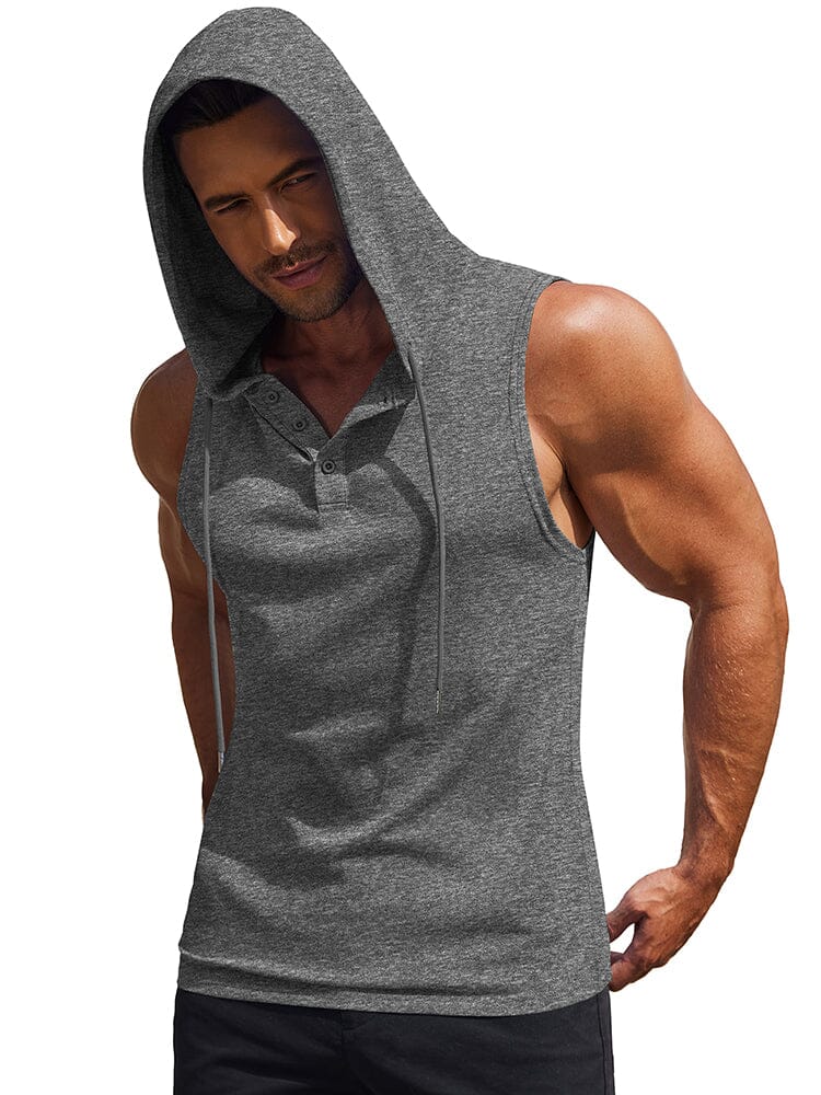 Cotton Hooded Tank Tops (US Only)