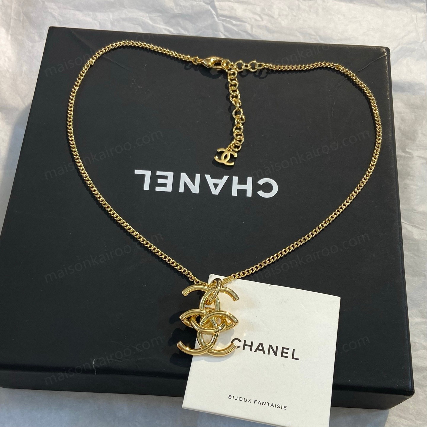 Chanel Classic Openwork Double C Necklace - KAIROO