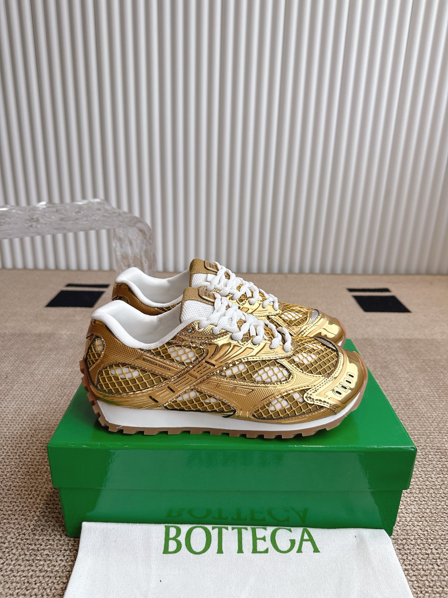 Bottega Orbit Women's Sneaker in Gold