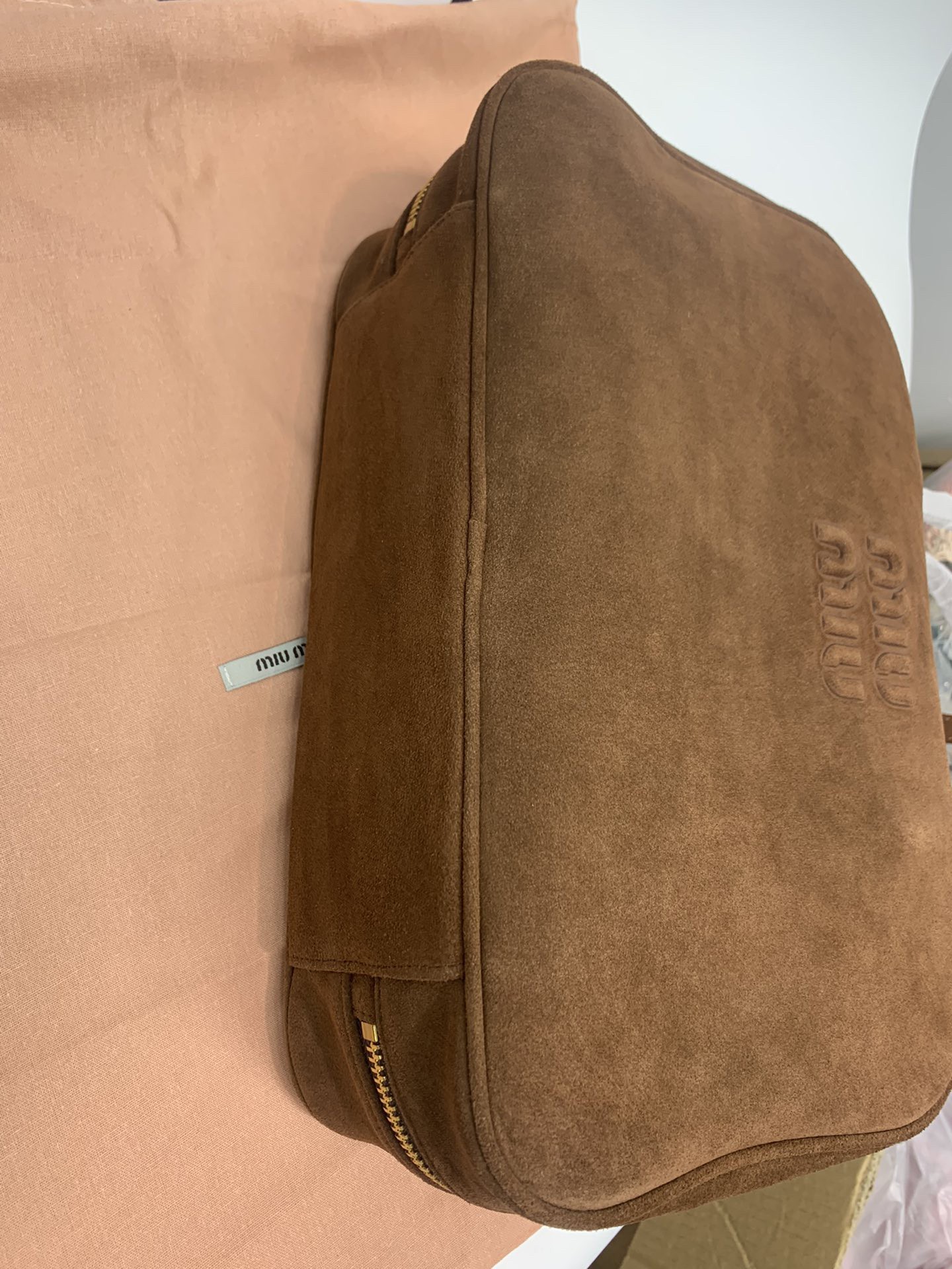 Miumiu Beau bag in suede leather