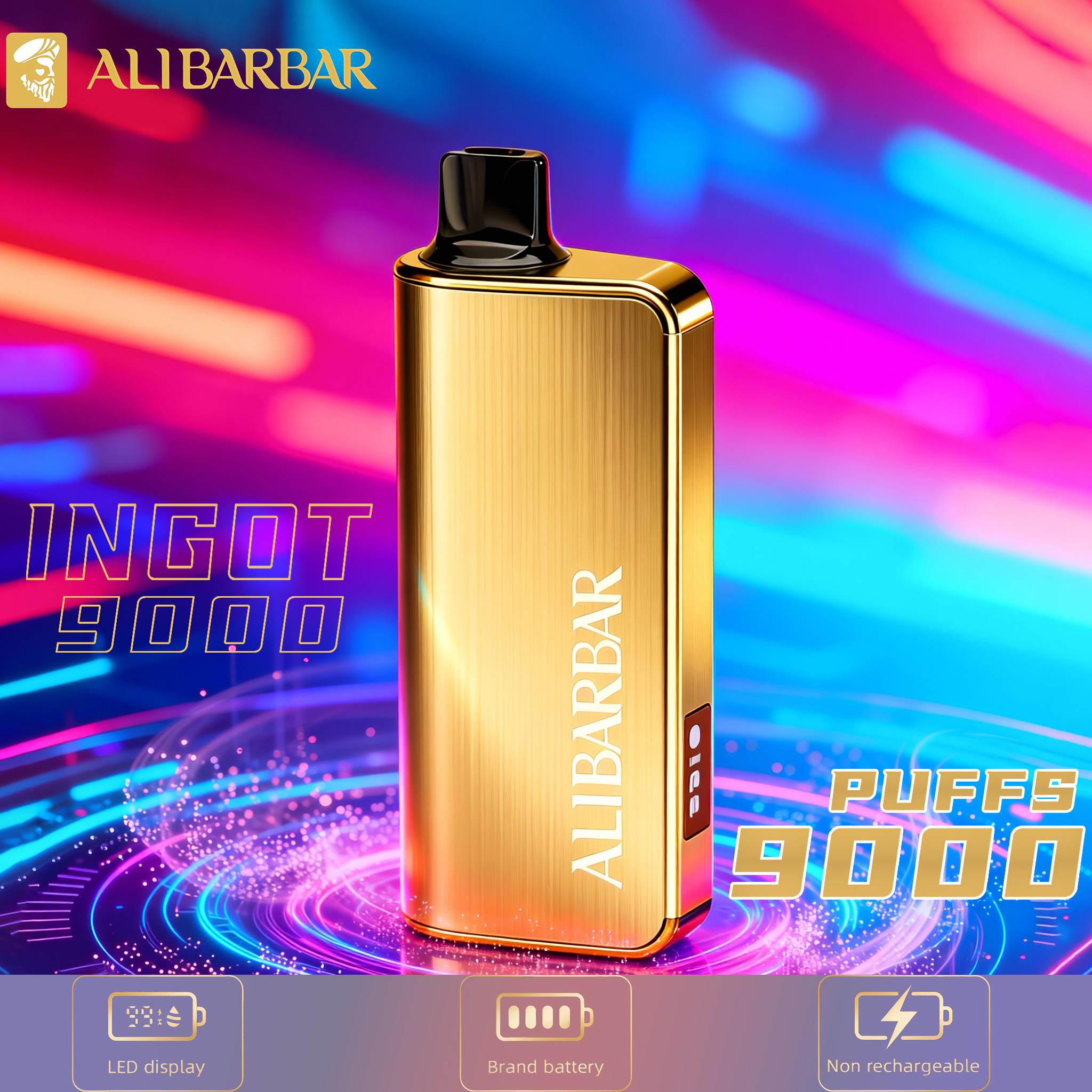 ALIBARBAR INGOT 9000 PUFFS