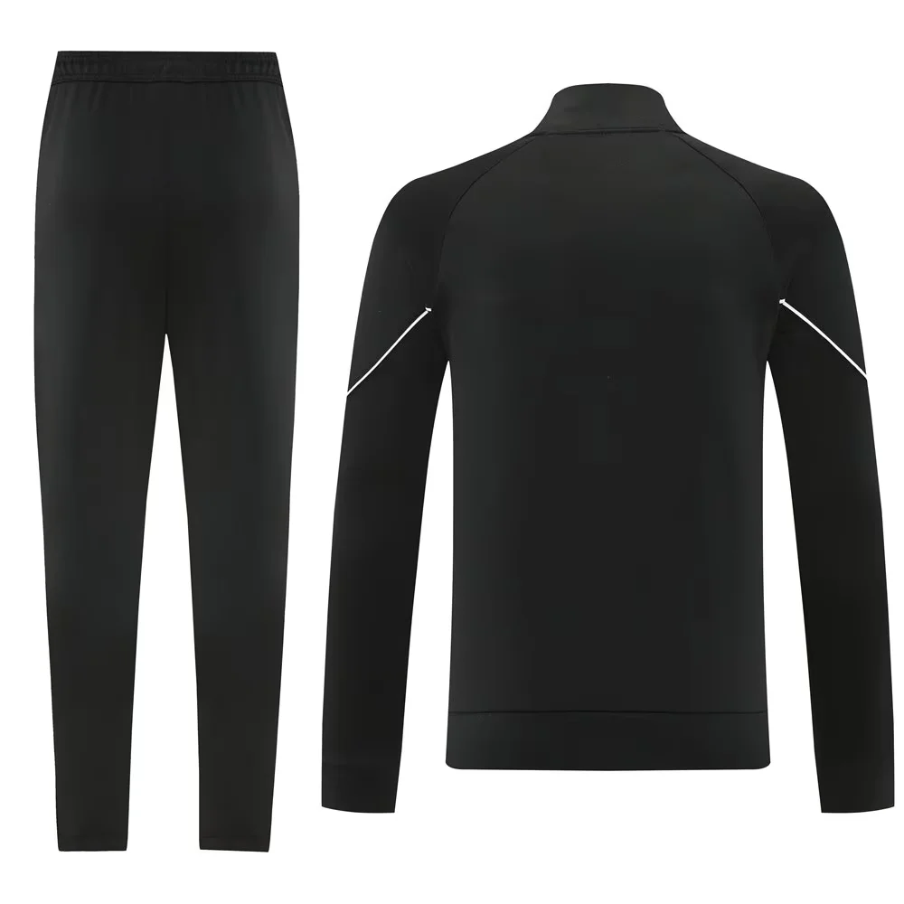 Adult / Kids 2526 AC Milan Full Zipper Training Suit Black