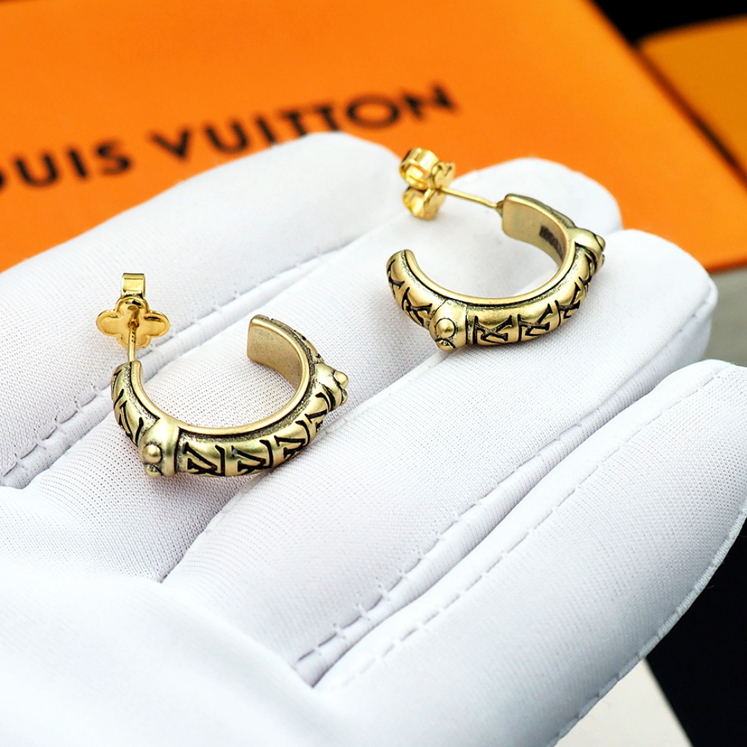 LV Unisex Earrings Lozine Hoop