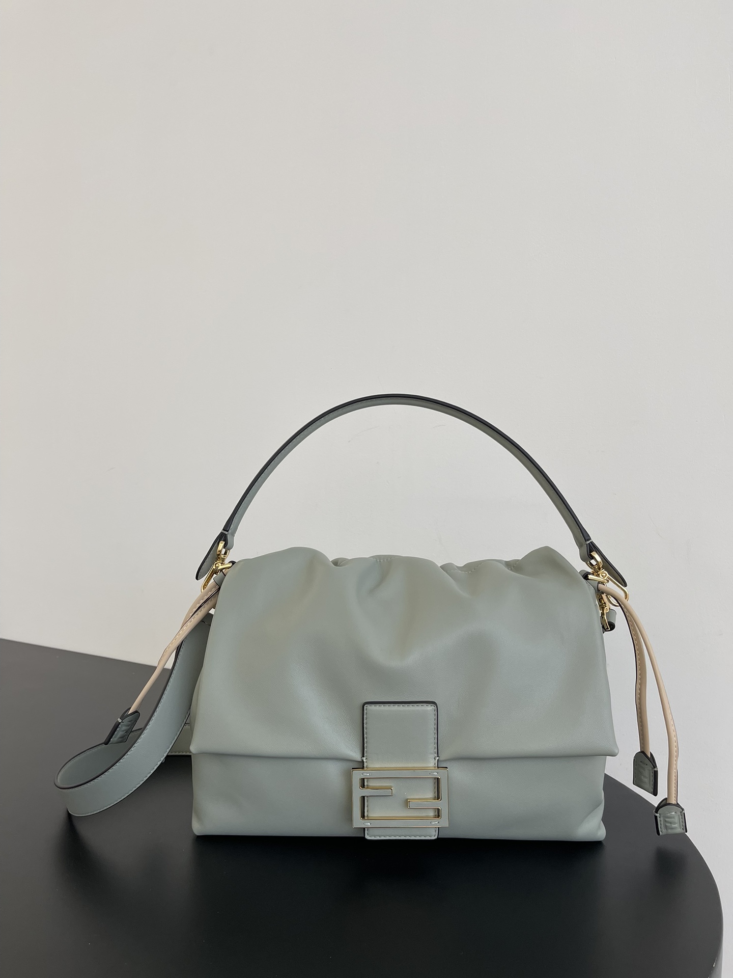 Fendi Large Baguette Soft Bag in Nappa leather-Light Green