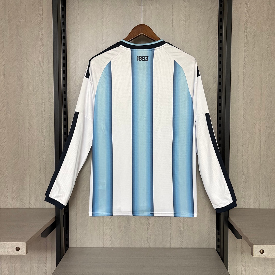 2026 Argentina Home Long Sleeve Fan Jersey  S-4XL