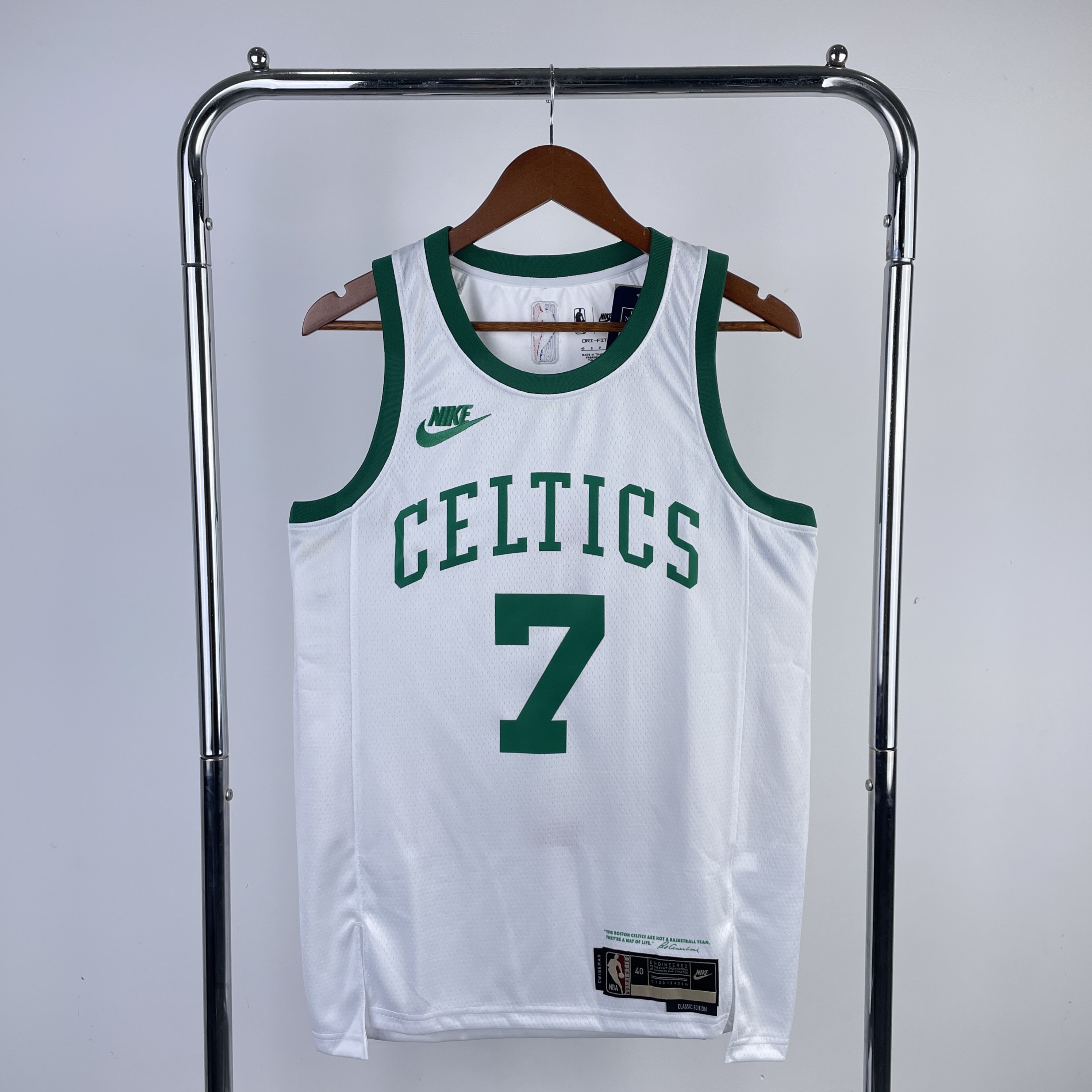 75th 22 Season Boston Celtic White No.7 Brown