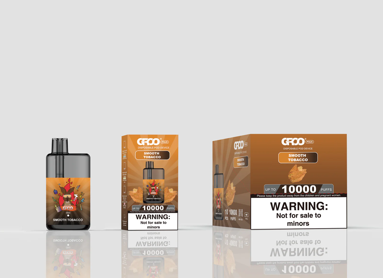GROO MAX 10K Rechargeable Disposable Vape – Smooth Tobacco - Vaba Vape-Shop