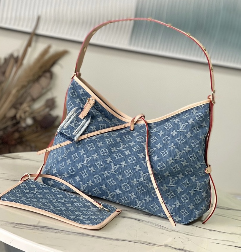 Louis Vuitton LV CARRYALL Denim Bag