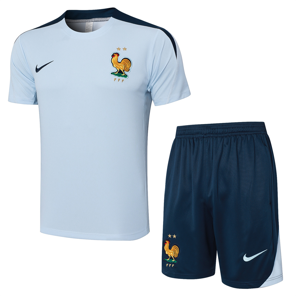 France Training Short Sleeve Suit 24/25 | Soc Jersey - Premium Football Jersey