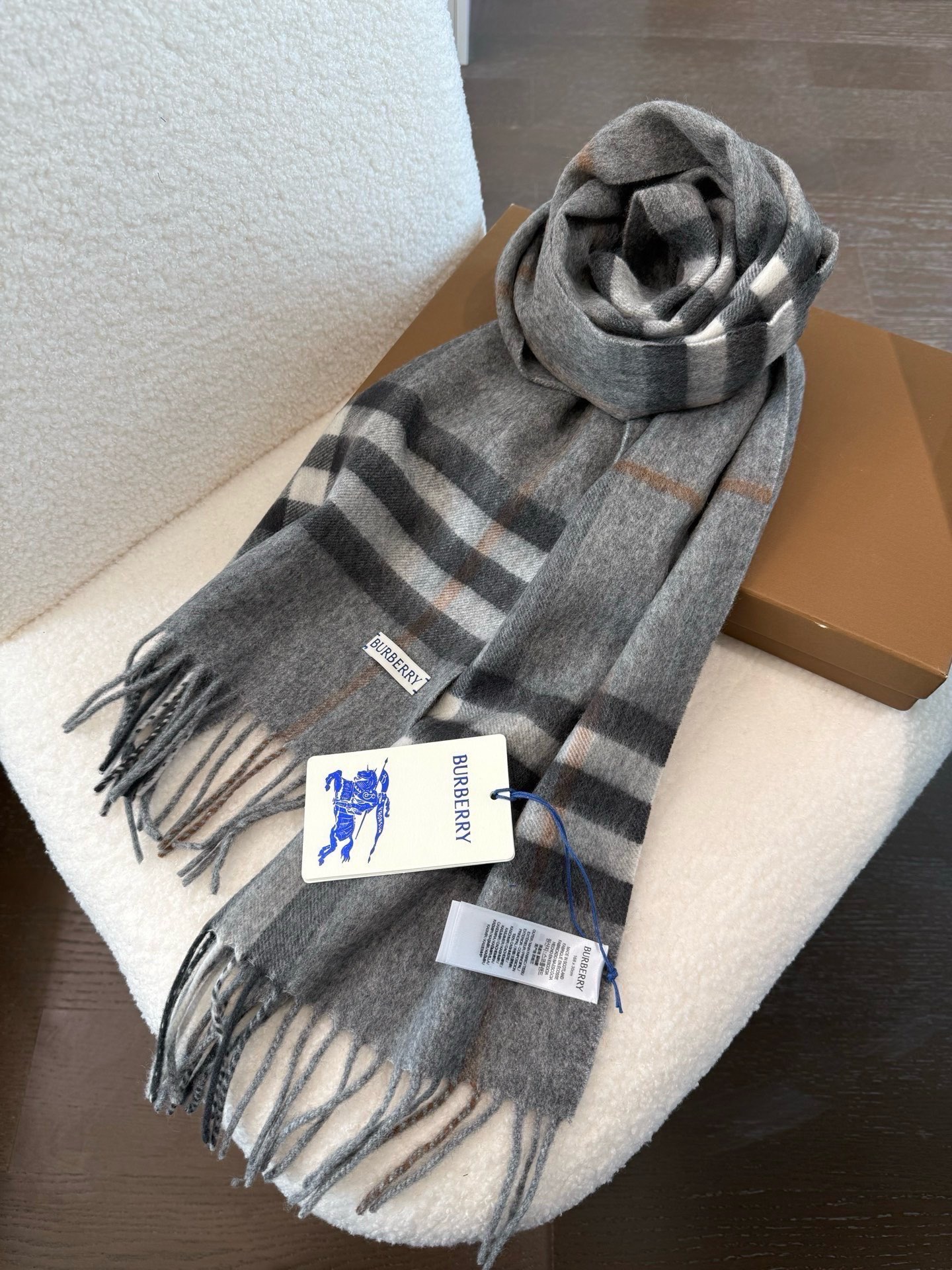 Burberry Classic Check Cashmere Scarf