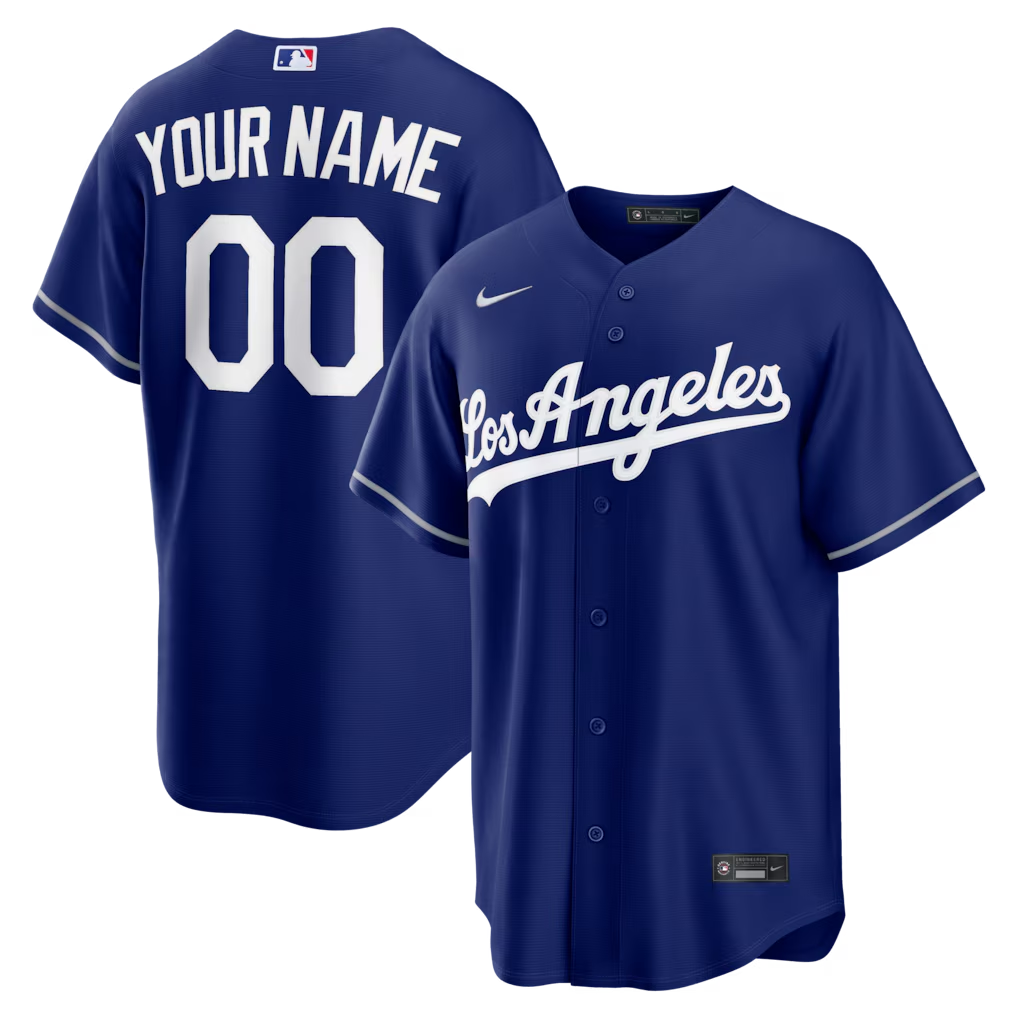 Los Angeles Dodgers baseball jersey men women youth Nike Royal Blue White Grey home and away replica jersey